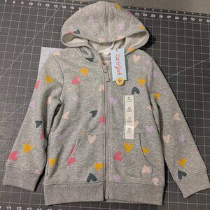 Cat & Jack Sweatshirt - New With Tags - 4T - Gray with hearts